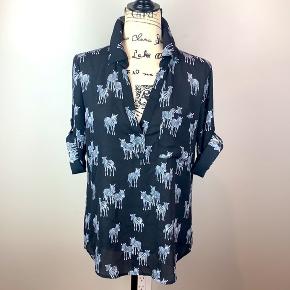 New York & Company Zebra Top - Picture 6 of 8